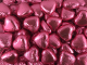 Lolliland Milk Chocolate Foil Hearts 1kg Bag Pink