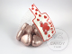 Milk Chocolate Foil Hearts 77g Mesh Bag Dusty Pink
