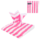 Pastel Pink Stripe Napkin 33x33cm 20pk