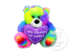 Rainbow Bear with Heart 18cm