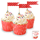 Red Cupcake Topper 24pk
