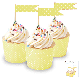 Yellow Cupcake Topper 24pk