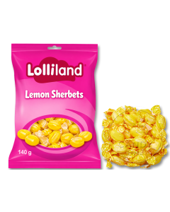 Lolliland Pink Bags Lemon Sherbets