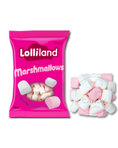 Lolliland Pink Bags Marshmallows Pink & White