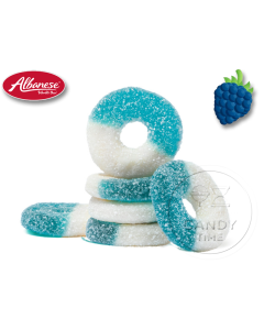 Albanese Gummi Blue Raspberry Rings 2.26kg Bag