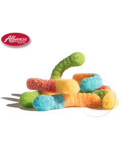Albanese Gummi Mini Sour Neon Worms Asst 2.26kg Bag