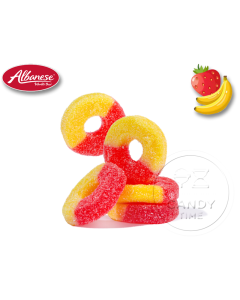 Albanese Gummi Strawberry Banana Rings 2.26kg Bag