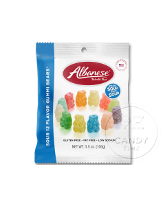 Albanese SOUR 12 Flavour Gummi Bears Peg Bag