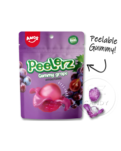 Peelerz Peelable Gummy Grape 3oz Bag Box of 24