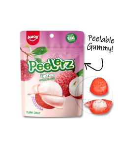 Peelerz Peelable Gummy Lychee 3oz Bag Box of 24
