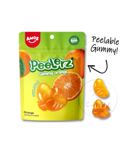 Peelerz Peelable Gummy Orange 3oz Bag Single