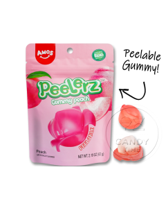 Peelerz Peelable Gummy Peach 3oz Bag Single