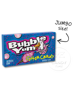 Bubble Yum Cotton Candy JUMBO 10 Piece Pack Single