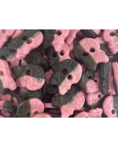BUBS Raspberry Salty Licorice Skulls (Skalle) 2.8kg Bag
