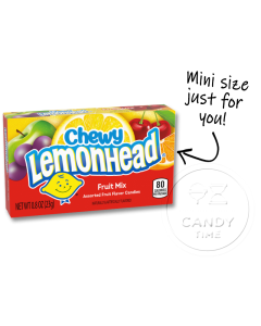 Chewy Lemonhead Fruit Mix Mini Pack Box of 24