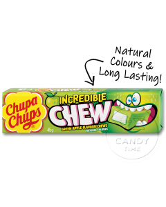 Chupa Chups Incredible Chew Green Apple Box of 20