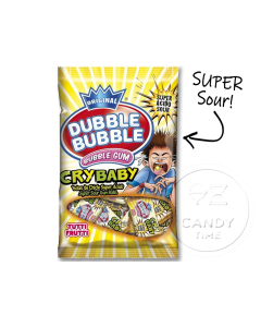 Dubble Bubble Cry Baby Super Sour Gum Bag Box of 12
