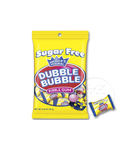 Dubble Bubble Sugar Free 3.25oz Bag Box of 12