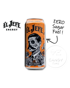 El Jefe Energy Drink Baja Orange Can Box of 12