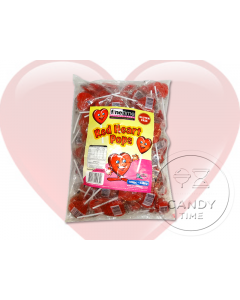 Fine Time Red Heart Pops 1.6kg 200pc Bag