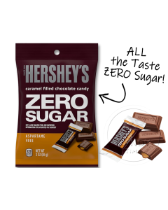 Hersheys Milk Caramel Filled ZERO Sugar Bag Box of 12