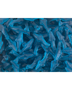 Juicy Jelly Blue Oiled Gummy Sharks 1kg