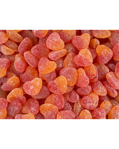 Juicy Jelly Sour Peach Hearts 1kg