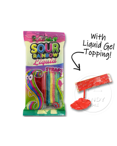 Sour Straps plus Liquid Rainbow 160g Bag Box of 12