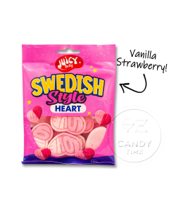 Swedish Style Vanilla Strawberry Heart Peg Bag Box of 12