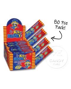 Ka-Bluey Sour Blast Chew Bars Blue Raspberry Box of 80