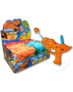 Kids Frenzy Dino Gun Pop Lollipop Box of 12