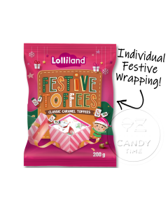 Christmas Festive Caramel Toffees Bag Single
