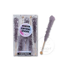 Crystal Rock Candy Sticks Tutti Frutti Light Purple 5 Pack