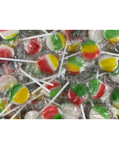 Rainbow Flat Lollipops 125pce Bag