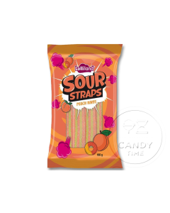Lolliland Sour Straps Peach 160g Bag Single