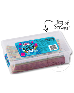 Lolliland Rainbow Sour Straps 1kg Tub