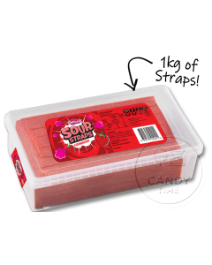 Lolliland Strawberry Sour Straps 1kg Tub