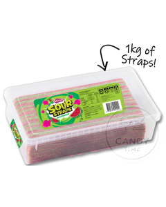 Lolliland Watermelon Sour Straps 1kg Tub