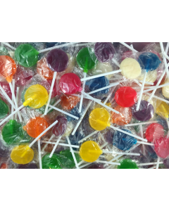 Flat Lollipops Mixed 1kg Bag