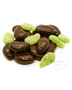 Premium Dark Chocolate Spearmint Leaves 1kg Bag