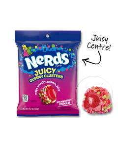 Nerds Gummy Clusters JUICY Strawberry Punch 4.5oz Bag Single