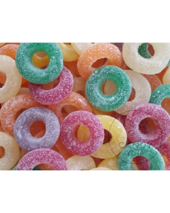 NZ Rainbow Confectionery Fruit Rings 1kg Bag