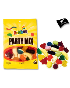 NZ Rainbow Confectionery Party Mix 110g Box of 20