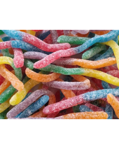 NZ Rainbow Confectionery SOUR Gloworms 1kg Bag