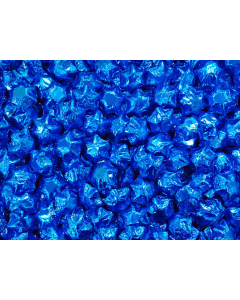 Milk Chocolate Foil Stars 1kg Bag Blue