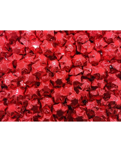 Milk Chocolate Foil Stars 1kg Bag Red