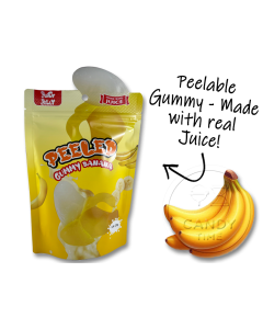 Peeled Peelable Gummy Banana 120g Bag Box of 12