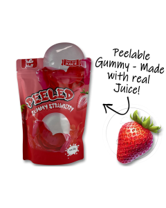 Peeled Peelable Gummy Strawberry 120g Bag Single