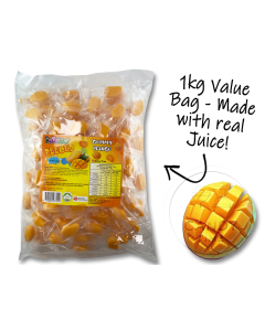 Peeled Peelable Gummy Mango 1kg Bag