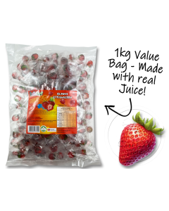 Peeled Peelable Gummy Strawberry 1kg Bag